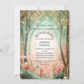 Summer Fairy Tale Enchanted Forest Quinceañera Kaart (Voorkant)