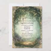 Summer Fairy Tale Enchanted Forest Quinceañera Kaart (Voorkant)