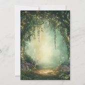 Summer Fairy Tale Enchanted Forest Quinceañera Kaart (Achterkant)