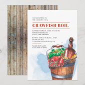 Summer Family Crawfish Boil Seafood Party Kaart (Voorkant / Achterkant)