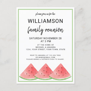 Summer Family Reunion Watermelon Aankondigingskaart