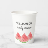 Summer Family Reunion Watermelon Papieren Bekers (Achterkant)