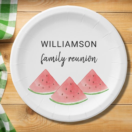 Summer Family Reunion Watermelon Papieren Bordje