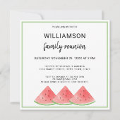 Summer Family Reunion Watermelon Picnic Party Kaart (Voorkant)