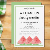 Summer Family Reunion Watermelon Picnic Party Kaart