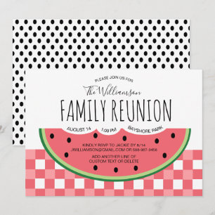 Summer Family Reunion Watermelon Picnic Uitnodigin Kaart