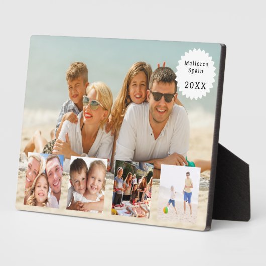 Summer family vacation photo collage fotoplaat (Zijkant)