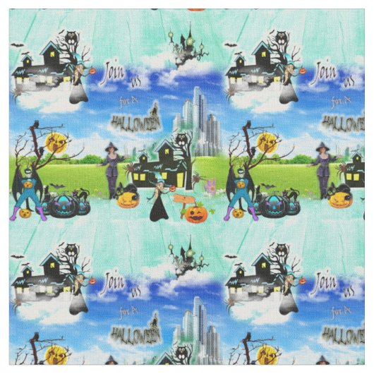 Summer Fantasy Halloween uitnodiging herhalen Stof (Close Up)