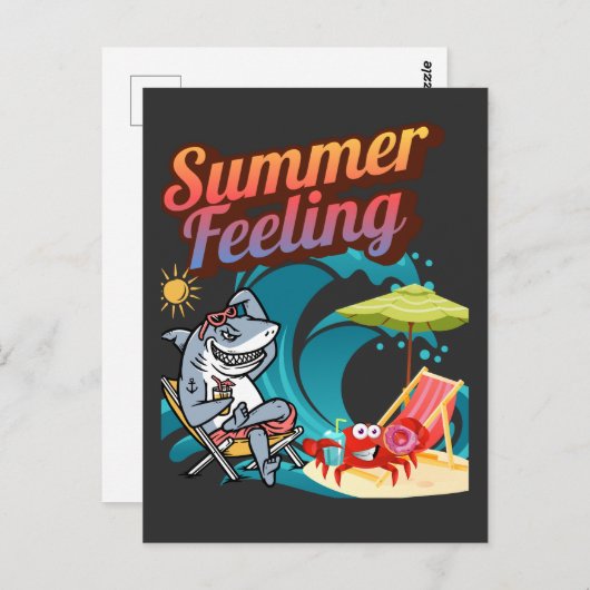 "Summer Feeling" Briefkaart (Voorkant / Achterkant)