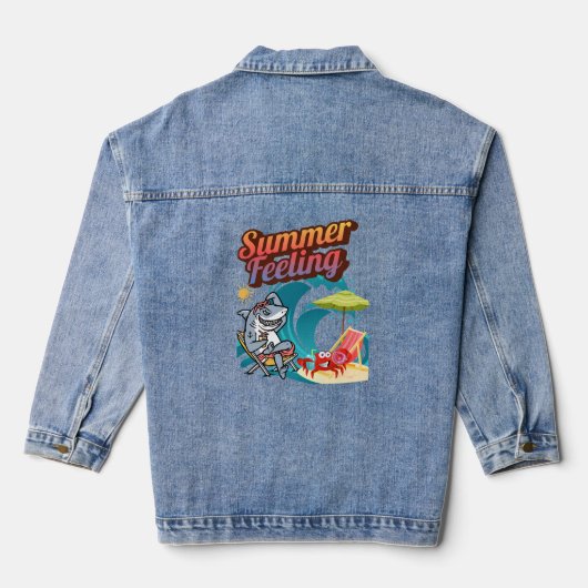 "Summer Feeling" Denim Jacket (Achterkant)