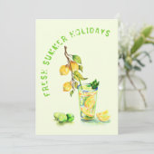 Summer Feestdagen Kaart Fresh Lemon Juice Drink (Staand voorkant)