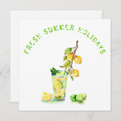 Summer Feestdagen Kaart Fresh Lemon Juice Drink (Voorkant / Achterkant)