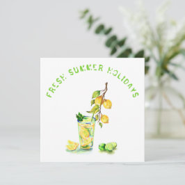 Summer Feestdagen Kaart Fresh Lemon Juice Drink