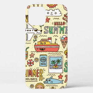 Summer Feestdagen Vacation Travel Funny Doodle Case-Mate iPhone Case