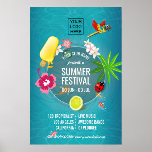 Summer Festival Club/Corporate advertentie Poster