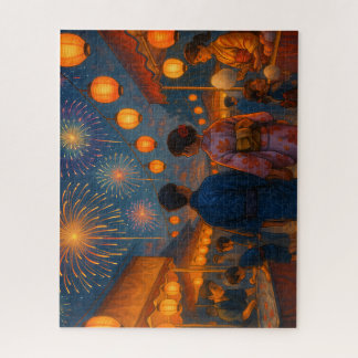 Summer Festival Night with Fireworks Legpuzzel