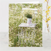 Summer Field Wild Flowers Daisies + Text Kaart (Gele Bloem)