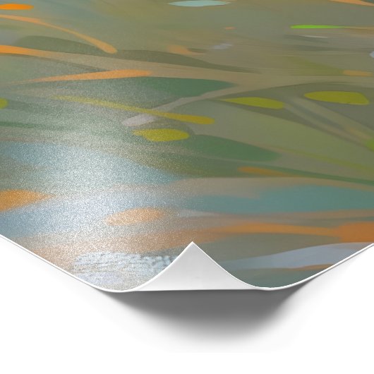 Summer Fields anime impressionisme Foto Afdruk (Hoek)