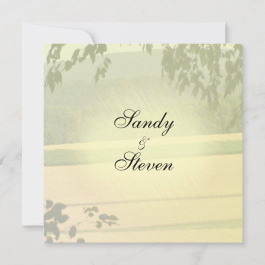 Summer Fields Wedding Invitations Kaart (Achterkant)