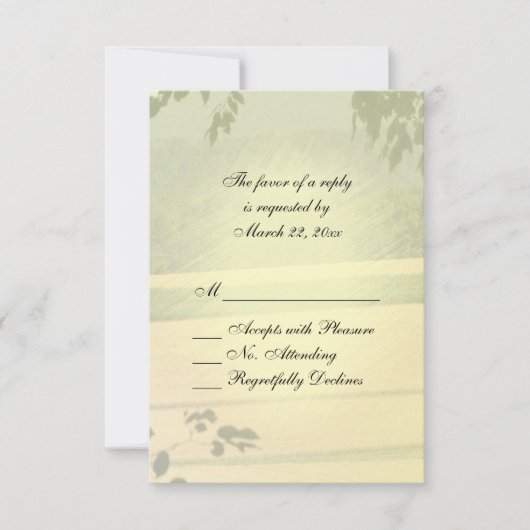 Summer Fields Wedding RSVP Kaartje (Voorkant)
