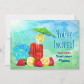 SUMMER FIESTA PARTIJ INVITATIE - TROPISCH GEDRAG KAART (Voorkant)