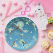 Summer Firefly Blue Ombre Custom Papieren Bordje (Feest)