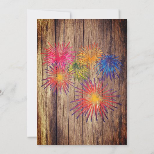 Summer Fireworks BBQ Kaart (Achterkant)