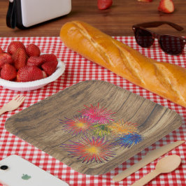 Summer Fireworks BBQ Papieren Bordje