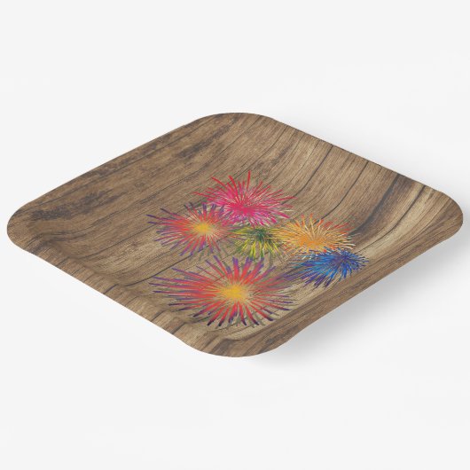 Summer Fireworks BBQ Papieren Bordje (Gebogen)