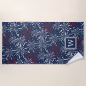 Summer Fireworks Pattern Monogram Strandlaken (Voorkant)