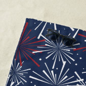 Summer Fireworks Pattern Monogram Strandlaken (In situ)