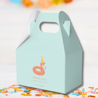 summer flamingo float kids birthday pool party bedankdoosjes