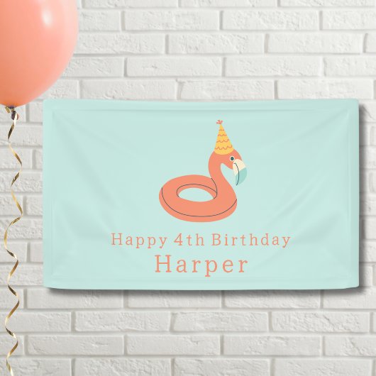 summer flamingo float kids birthday pool party spandoek