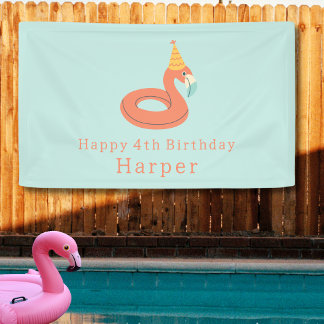 summer flamingo kids birthday pool party outdoor spandoek