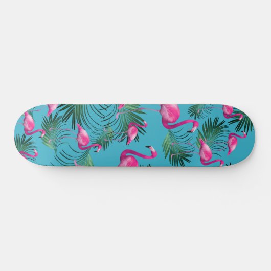 Summer Flamingo Palm Vibes #2 Persoonlijk Skateboard (Horizontaal)