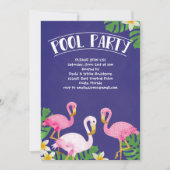 Summer Flamingo Pool Party Kaart (Voorkant)