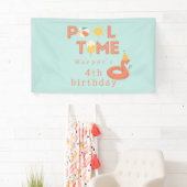 summer flamingo popsicle kids birthday pool party spandoek (Insitu)