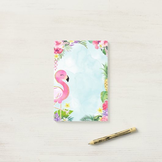 Summer Flamingo Post it Note Pad (Op bureau)