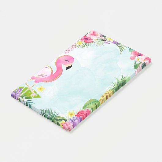 Summer Flamingo Post it Note Pad (Schuin)