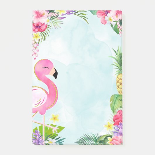 Summer Flamingo Post it Note Pad (Voorkant)