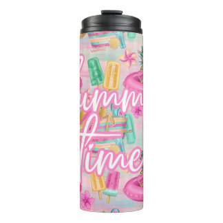 Summer Flamingo Tumbler | Pink Beach Drinkware Thermosbeker