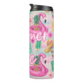 Summer Flamingo Tumbler | Pink Beach Drinkware Thermosbeker (Geroteerd rechts)