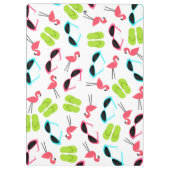Summer Flamingos Pattern Klembord (Achterkant)