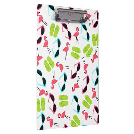 Summer Flamingos Pattern Klembord (Rechts)
