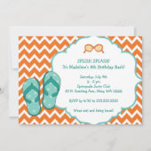 Summer Flip Flop Birthday Party nodigt uit Kaart (Voorkant)