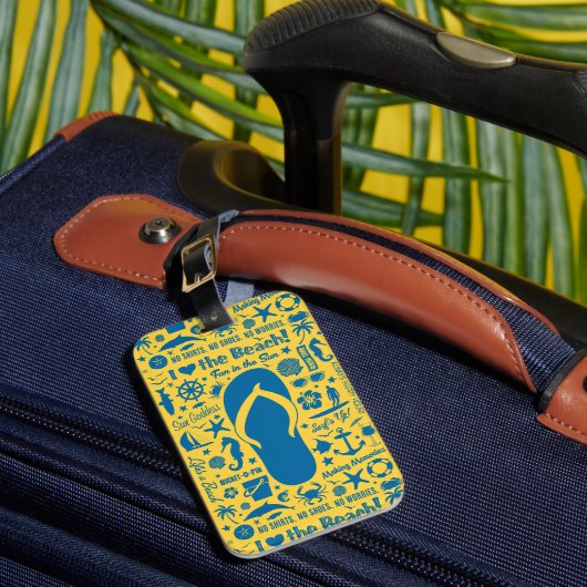 Summer Flip Flop Pattern Bagagelabel (Voorkant Insitu 1)