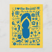Summer Flip Flop Pattern Briefkaart (Voorkant)