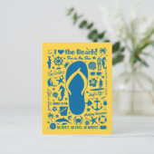 Summer Flip Flop Pattern Briefkaart (Staand voorkant)