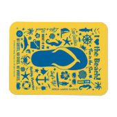 Summer Flip Flop Pattern Magneet (Horizontaal)