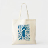 Summer Flip Flop Pattern Tote Bag (Voorkant)